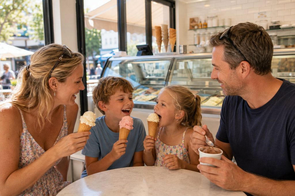 Ice cream parlour stocked with Gelato Italia